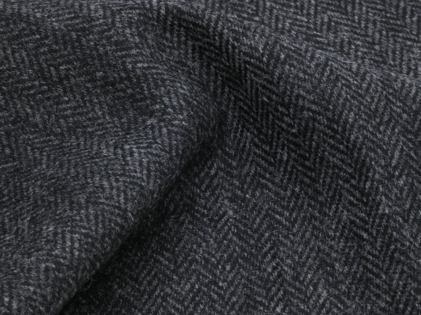 Black Tweed Wool Fabric