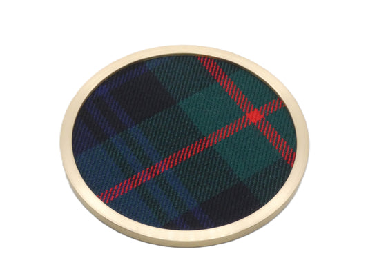 Murray Modern Tartan Brass Coaster