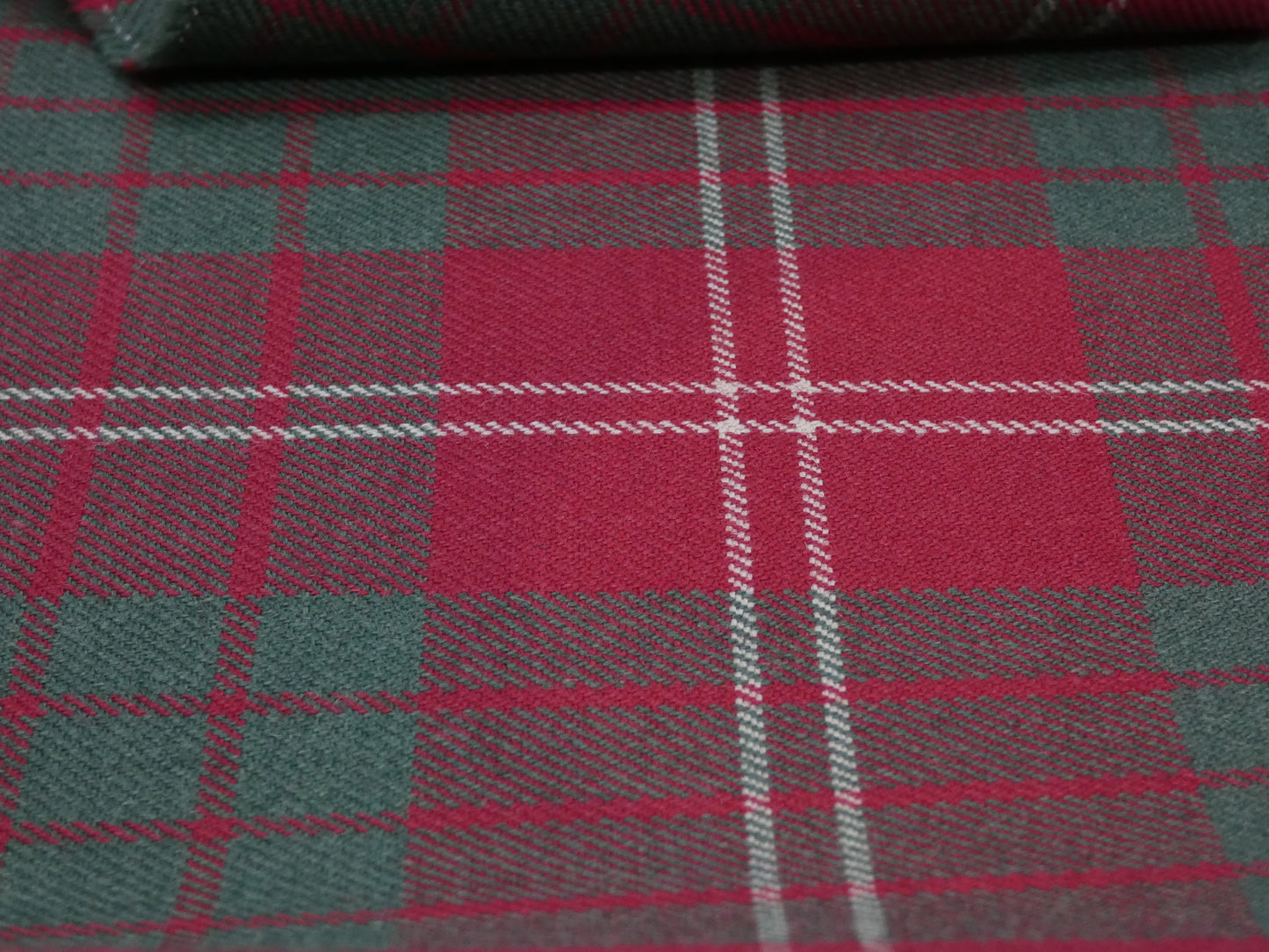 Crawford Muted Wool Tartan Brass Coasters